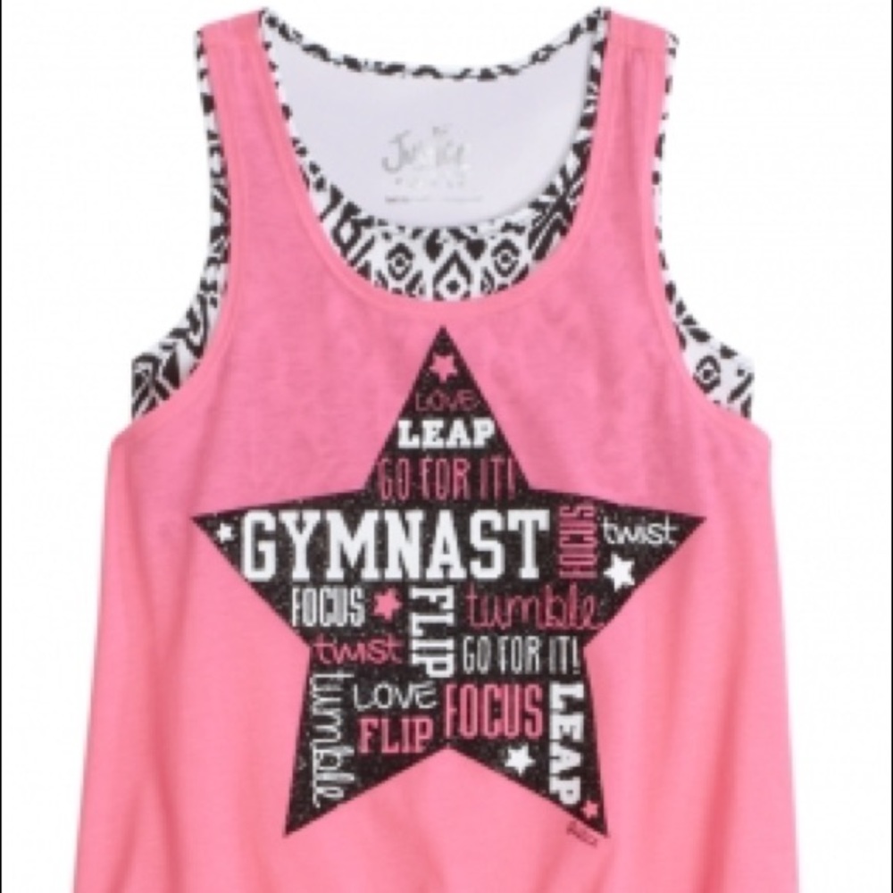 Girls gymnast tank and sports bra